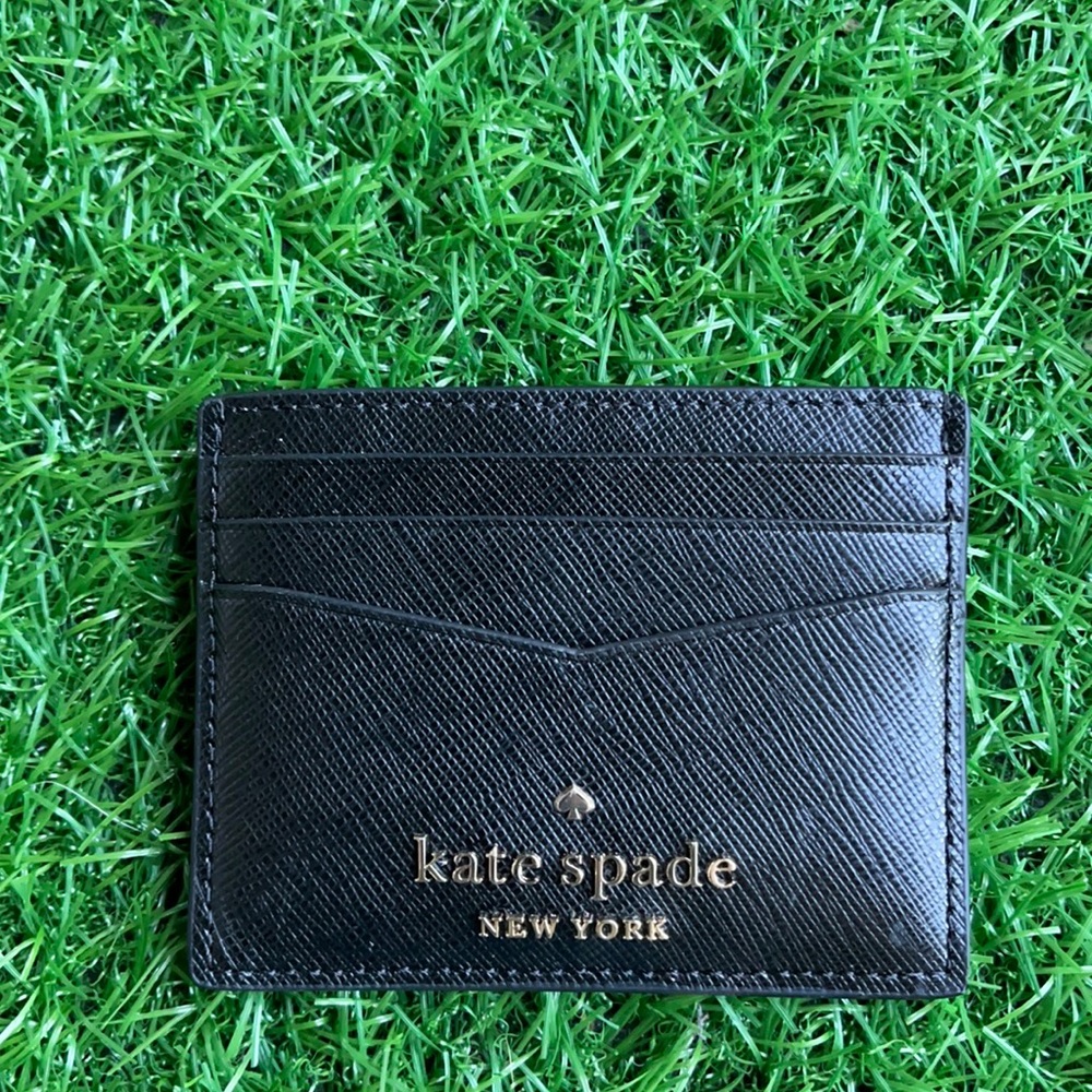 Kate Spade Madison Saffiano Leather Small Slim Card Holder
COLOR: Black 
NWT - Picture 4 of 16